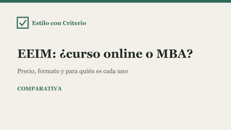 Escuela Europea de Imagen y Moda: curso online o MBA Fashion