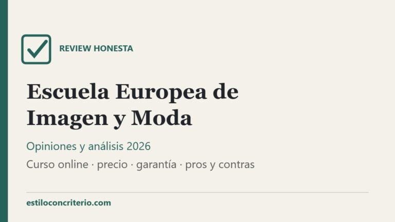 Portada de la review de la Escuela Europea de Imagen y Moda: opiniones y análisis 2026